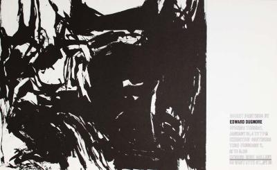 Posters depicts: abstract black ink painting with text on the right side