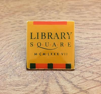 Three-Dimensional Objects depicts: "Library Square" is on a yellow square pin with red and black geometric edge