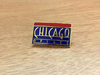 Three-Dimensional Objects depicts: "Chicago Place" is written on a blue rectangular pin with a red stripe at the top