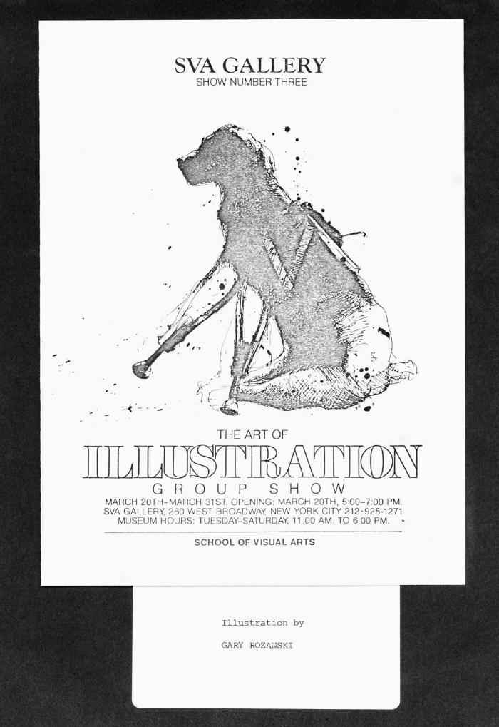Announcements and invitations depicts: Dog with crutches