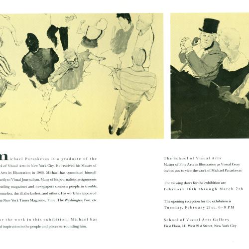 Announcements and invitations depicts: Exhibition announcement