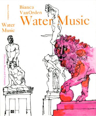 Book Covers depicts: Drawings of classical statues with a statue of a pink lion 