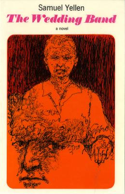 Book Covers depicts: Pen and ink drawings of two figures against a red background