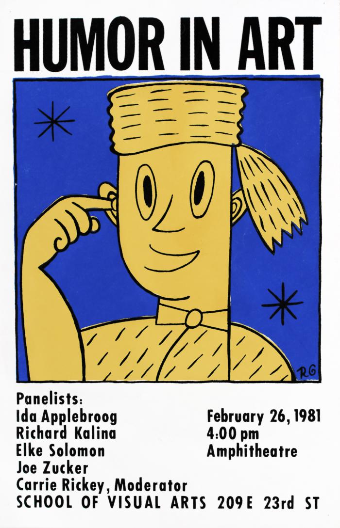 Posters, Prints depicts: line drawing of man in hat with finger in his ear