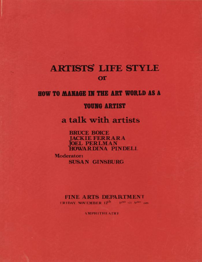 Posters depicts: text about event on a gradient of red to orange to yellow paint