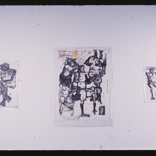 Photographic Materials depicts: artworks installed in gallery