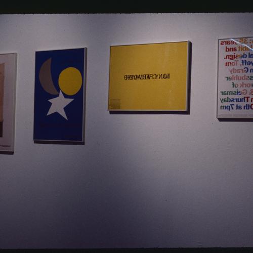 Photographic Materials depicts: artworks installed in gallery