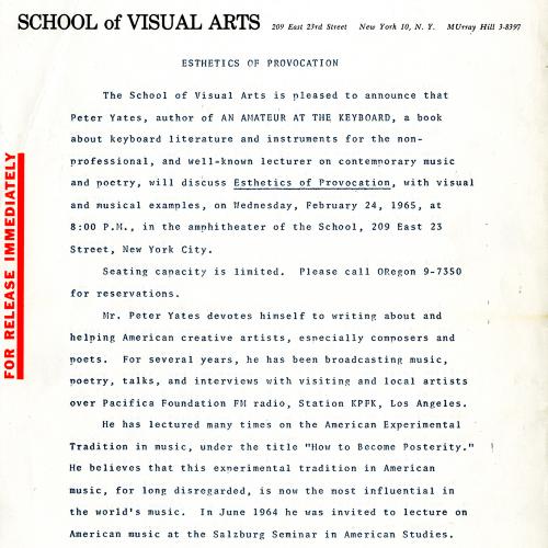 Press Releases depicts: typed description of event