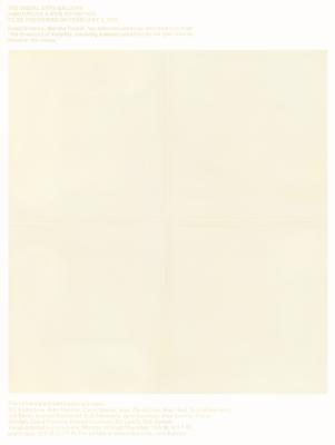 Posters depicts: Four pale squares that are almost impossible to see against the white background