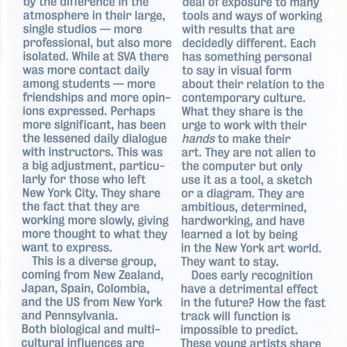 Exhibition Catalogues depicts: Exhibition catalogue curator's statement