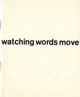 Books depicts: "watching words move" typed in the center of a piece of paper
