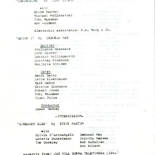 Booklet/Brochure depicts: typed description of event