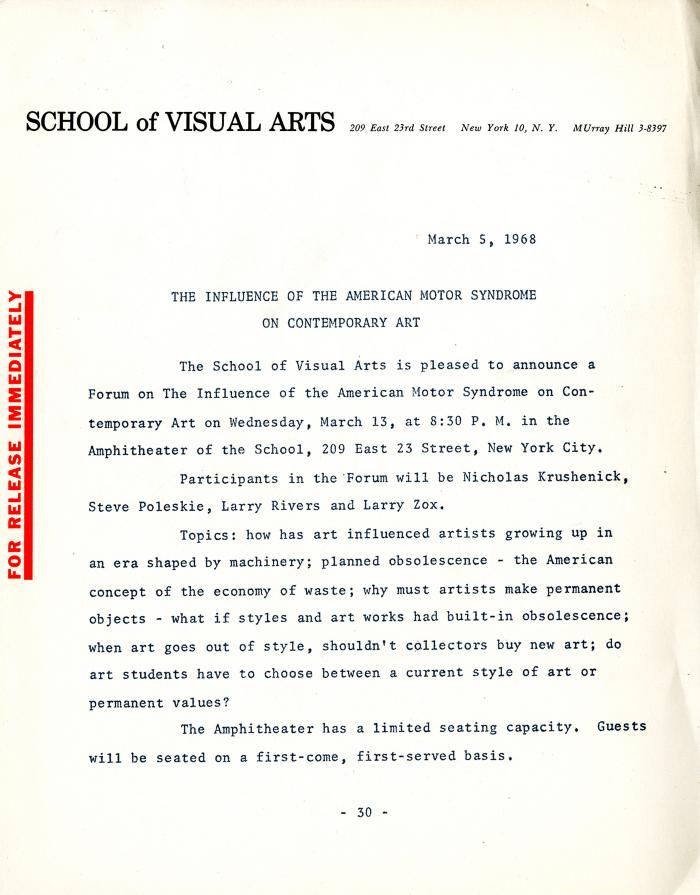 Press Releases depicts: typed description of event