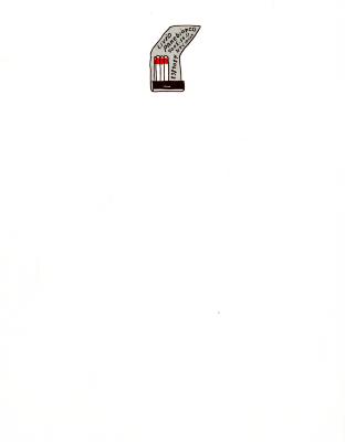 Letterheads/Stationery depicts: Cartoon drawing of a half used match book with address written in drawing