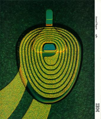 Annual Reports and Corporate Communications depicts: Green textured abstract spiral shape 