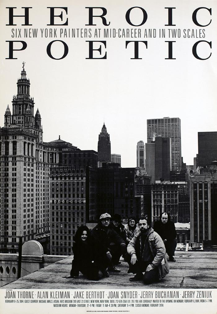 Posters depicts: Six New York painters on a New York City rooftop