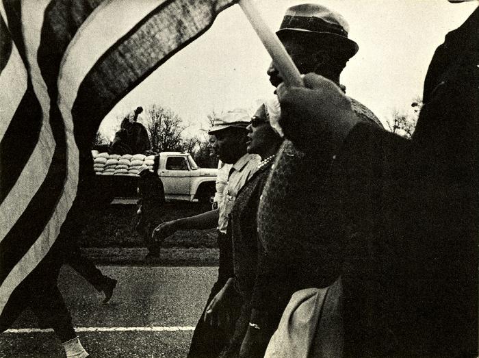 Announcements and invitations depicts: A photograph of Martin Luther King Jr. and others marching in a line