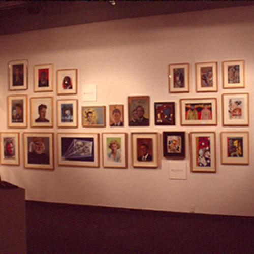 Photographic Materials depicts: artworks installed in gallery