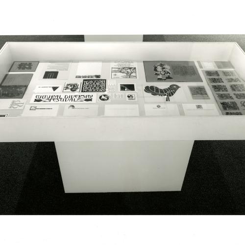 Photographic Materials depicts: artworks installed in gallery