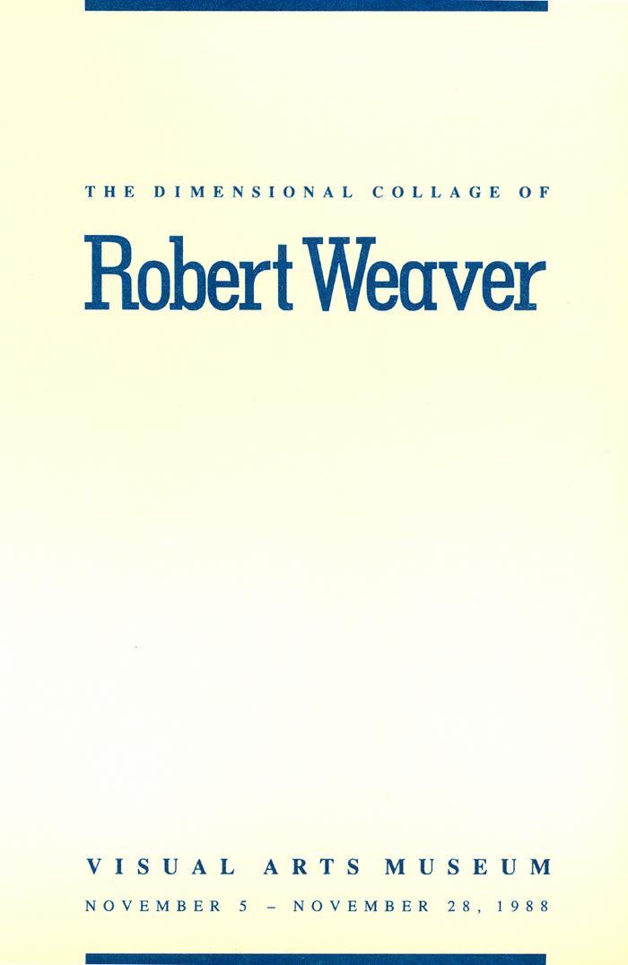 Booklet/Brochure depicts: Exhibition brochure cover
