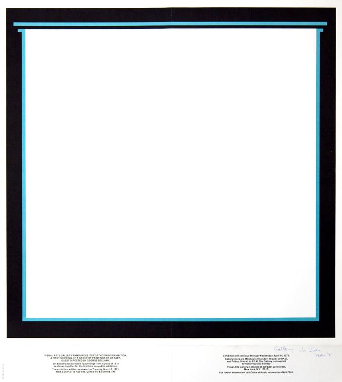 Posters depicts: Blank page with black and blue frame