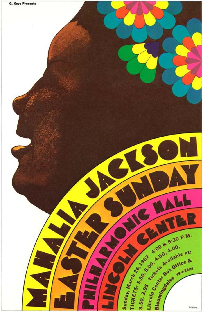 Posters depicts: Jackson profile with colorful arcs