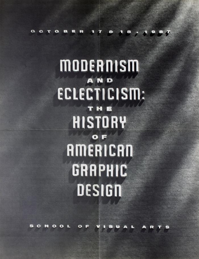 Posters depicts: 3-D white letter on a gray background
