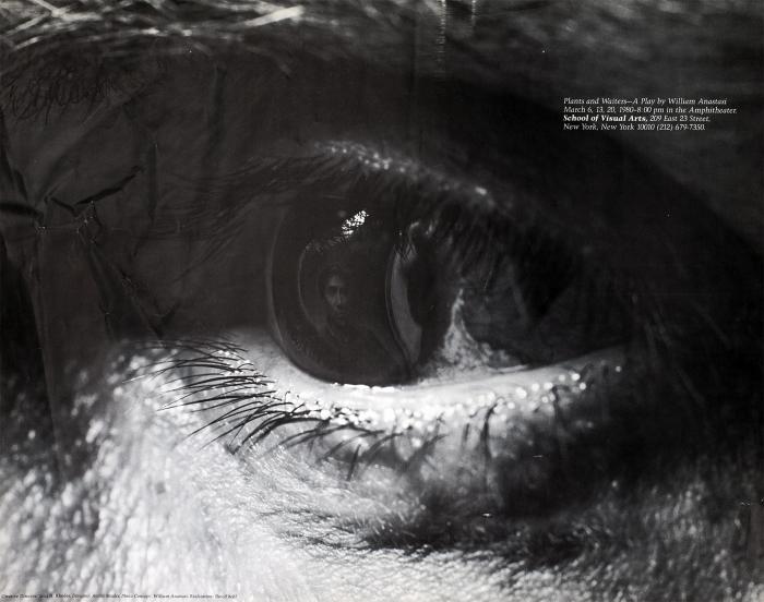 Posters depicts: black and white photo of a person's eye