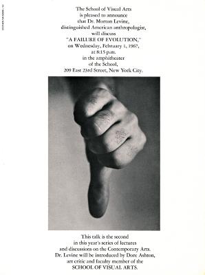 Posters depicts: photo of a hand with thumb down