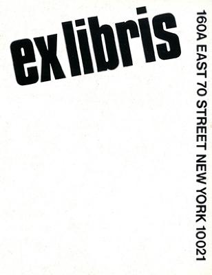 Letterheads/Stationery depicts: "Ex Libris" is typed boldly at a slant across the top of the page