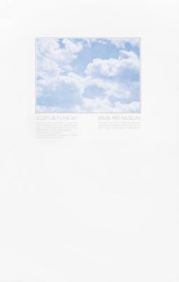Posters depicts: Photograph of clouds in blue sky with exhibition information beneath
