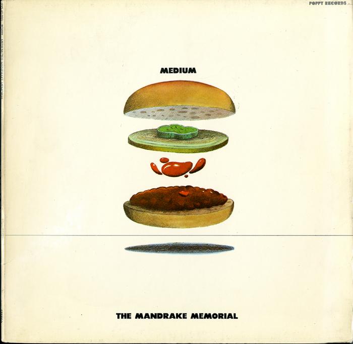 Album Covers depicts: Floating, deconstructed hamburger, with each layer hovering above the next
