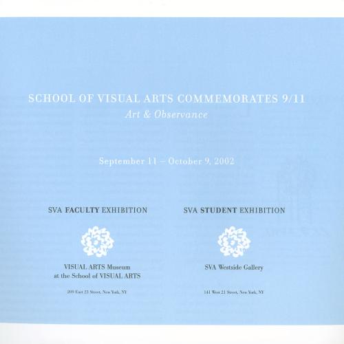 Exhibition Catalogues depicts: Exhibition catalogue page 1