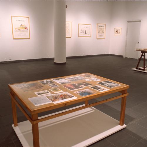 Photographic Materials depicts: photographs of interior of gallery during Steinberg show