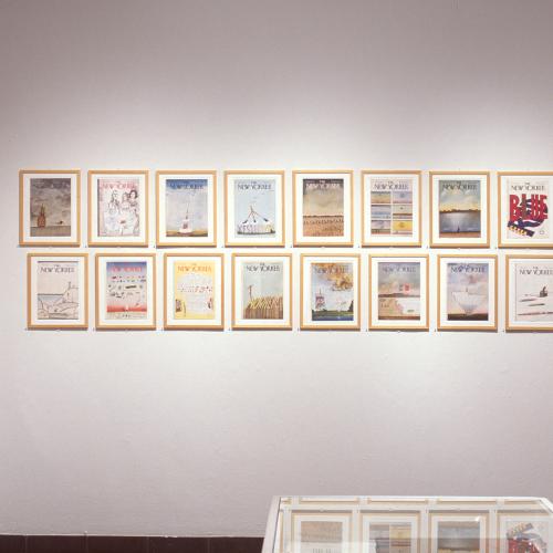 Photographic Materials depicts: photographs of interior of gallery during Steinberg show
