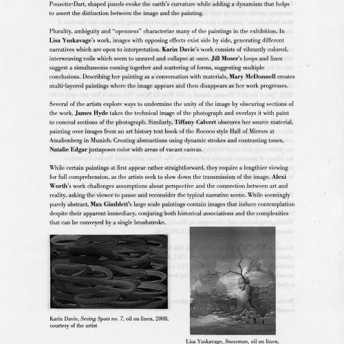 Exhibition Catalogues depicts: page 2 of typed press release