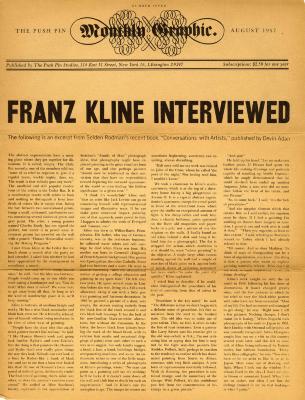 Serial Publications depicts: Front page of news paper with headline "Franz Kline Interviewed."