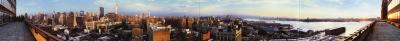 Booklet/Brochure depicts: exterior of announcement with panorama view from balcony of SVA gallery in Chelsea