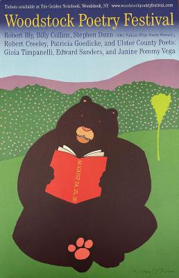 Posters depicts: Bear reading a book