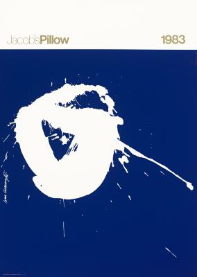 Posters depicts: White paint splatter on blue background