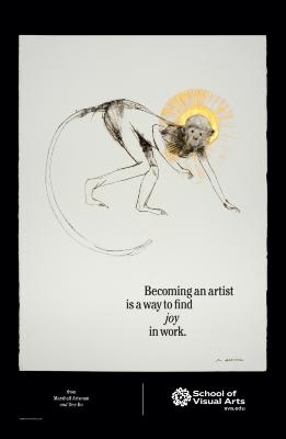 Posters depicts: monkey with golden halo