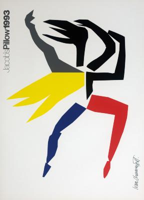 Posters depicts: Abstract collage figure dancing