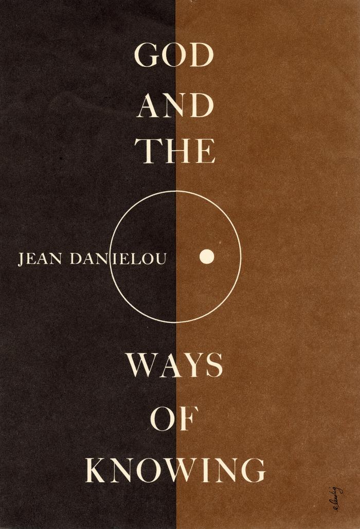 Book Covers depicts: A black and brown vertical box sit next to each other, a white lined circle is overlayed at the intersection, inside is a smaller circle which only sits in the brown box