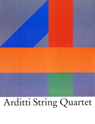 Posters depicts: Four bold blocks of color that come together to form the number "4" against a gray background.