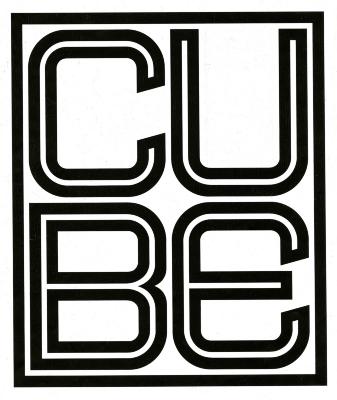 Original Art depicts: The letters CUBE printed in a square.