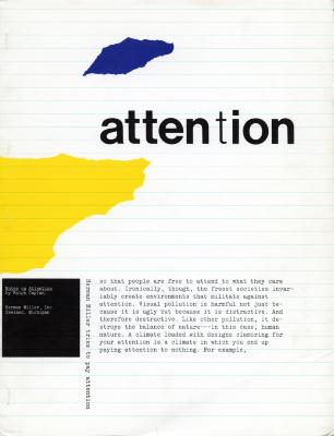 Booklet/Brochure depicts: Yellow and blue torn paper on lined paper with title and notes about booklet