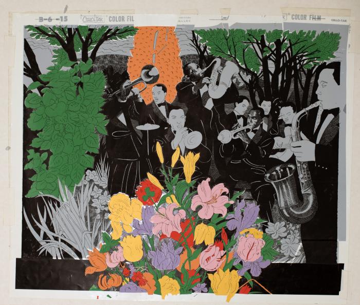 Original Art, Prints depicts: Jazz After Six color guide