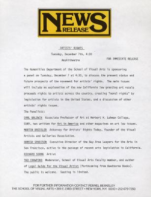 Press Releases depicts: typed description of event