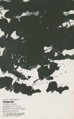 Posters depicts: abstract black painting with text on bottom left