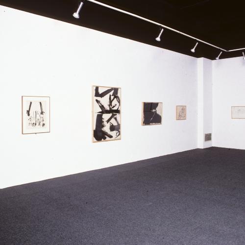 Photographic Materials depicts: installation image of drawings in a gallery